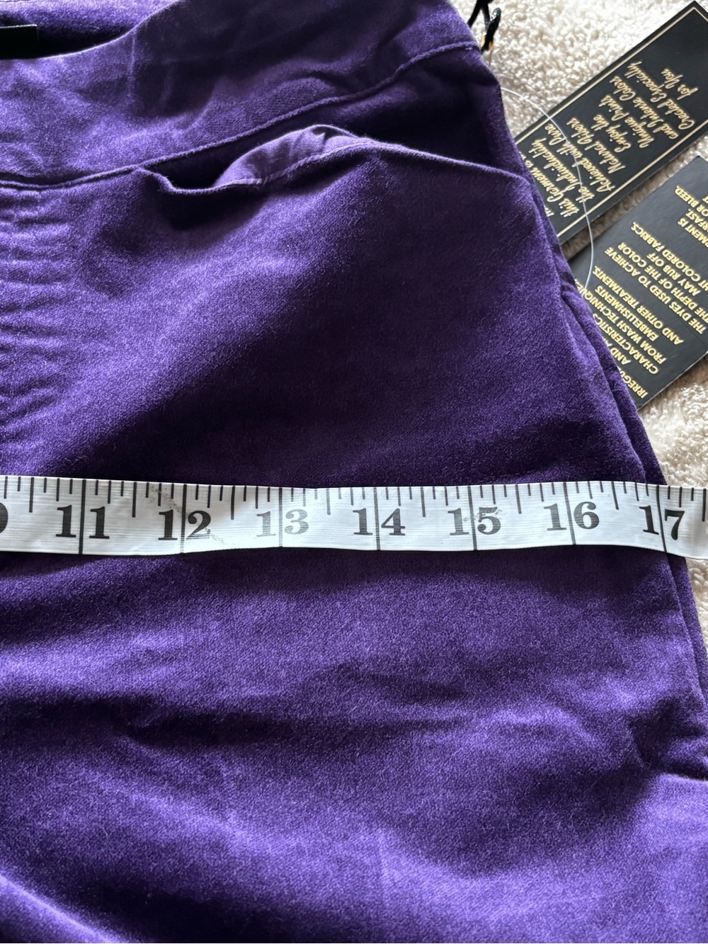 DG2 by Diane Gilman Velvet Purple Straight-Leg Pants - Picture 6 of 7